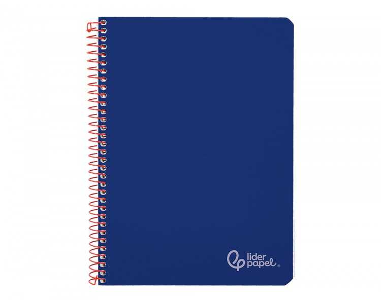 Cuaderno espiral liderpapel din a4 witty tapa dura 80h 90gr rayado horizontal con margen color azul oscuro