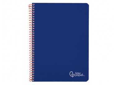 Cuaderno espiral liderpapel din a4 witty tapa dura 80h 90gr rayado horizontal con margen color azul oscuro