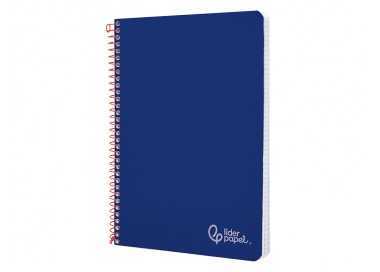 Cuaderno espiral liderpapel din a4 witty tapa dura 80h 90gr rayado horizontal con margen color azul oscuro