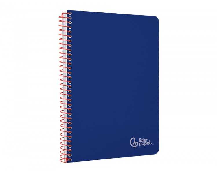 Cuaderno espiral liderpapel din a4 witty tapa dura 80h 90gr rayado horizontal con margen color azul oscuro
