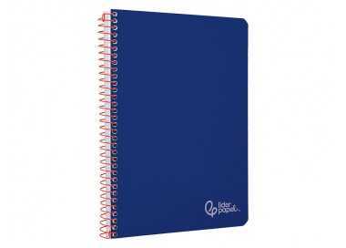 Cuaderno espiral liderpapel din a4 witty tapa dura 80h 90gr rayado horizontal con margen color azul oscuro