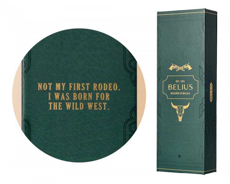 Roller belius wild west aluminio color beige tinta color negro caja de diseño