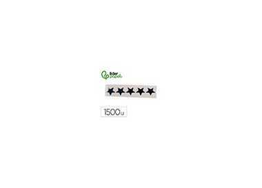 Gomets liderpapel autoadhesivo s estrellas plateadas 20 mm 1500 unidades en caja de carton