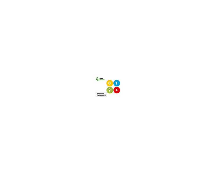 Gomets liderpapel autoadhesivo s redondo numeros 20 mm colores surtidos rollo de 1000 unidades en caja de carton