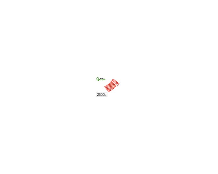 Gomets liderpapel autoadhesivo s circulos 15 mm rojo rollo de 2500 unidades en caja de carton