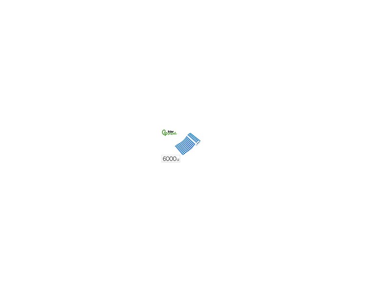 Gomets liderpapel autoadhesivo s circulos 10,5 mm azul rollo de 6000 unidades en caja de carton