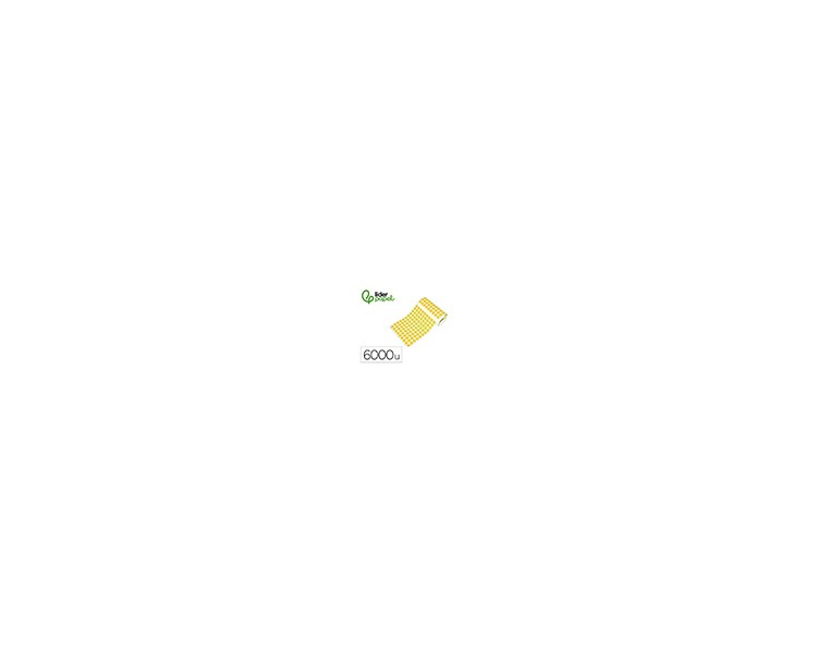 Gomets liderpapel autoadhesivo s circulos 10,5 mm amarillo rollo de 6000 unidades en caja de carton