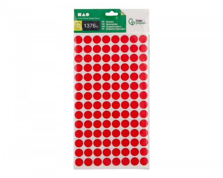 Gomets liderpapel figuras surtidas bolsa de 12 hojas figuras geometricas pequeñas colores surtidos