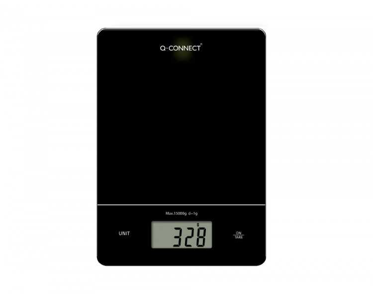 Bascula precision q-connect digital con pantalla lcd precision 1 gr capacidad de 5 gr a 15 kg 240x170x17,5mm