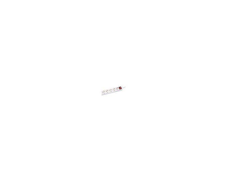 Regleta q-connect 5 tomas de corriente con interruptor longitud cable 1,5 mt color blanco