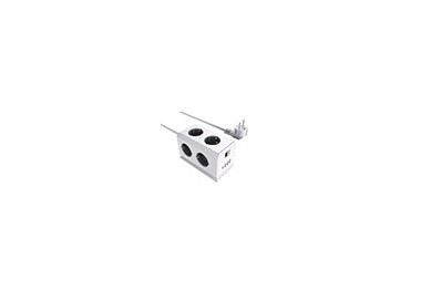 Regleta q-connect enchufe multiple 10 en 1 cable 1,4 mt 6 tomas de corriente+3 usb+1 usb tipo c 140x76x87mm