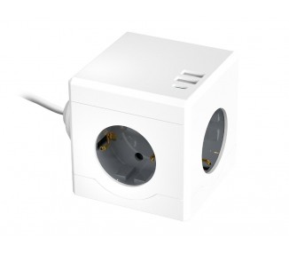 Regleta q-connect de cubo enchufe multiple power cube 6 en 1 cable de 1,4mt 3 tomas de corriente+2 usb+1 usb c