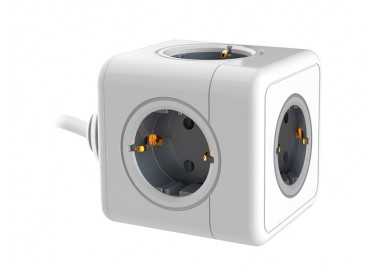 Regleta q-connect de cubo enchufe multiple power cube 5 en 1 cable de 1,4 mt 5 tomas de corriente 75x75x112mm Regleta q-connect de cubo enchufe multiple power cube 5 en 1 cable de 1,4 mt 5 tomas de corriente 75x75x112mm