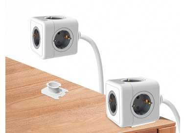 Regleta q-connect de cubo enchufe multiple power cube 5 en 1 cable de 1,4 mt 5 tomas de corriente 75x75x112mm Regleta q-connect de cubo enchufe multiple power cube 5 en 1 cable de 1,4 mt 5 tomas de corriente 75x75x112mm