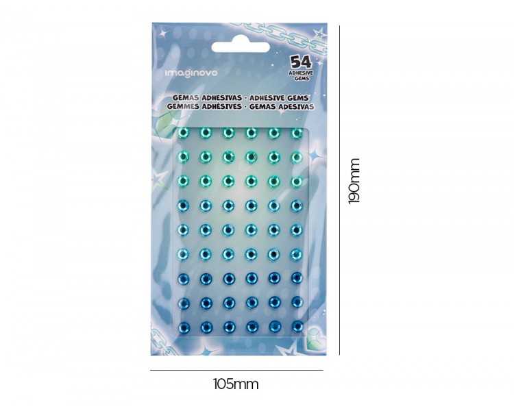 Pegatinas imaginovo gemas verdes y azules brillantes con relieve para todas superficies 190x105 mm en
