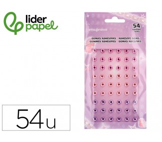 Pegatinas imaginovo gemas rosas y moradas brillantes con relieve para todas superficies 190x105 mm en