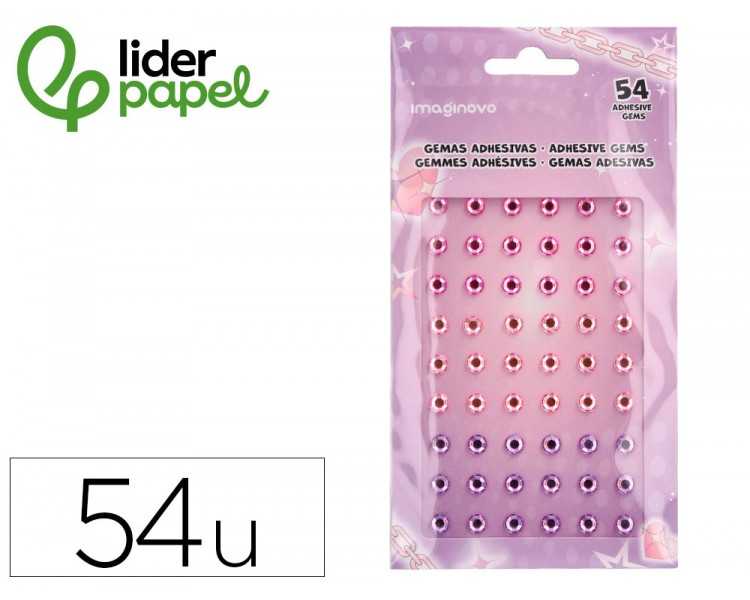 Pegatinas imaginovo gemas rosas y moradas brillantes con relieve para todas superficies 190x105 mm en