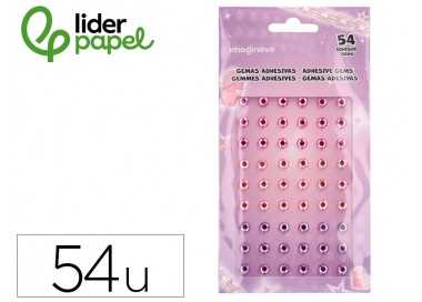 Pegatinas imaginovo gemas rosas y moradas brillantes con relieve para todas superficies 190x105 mm en