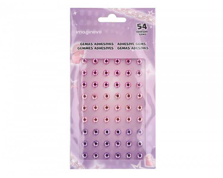 Pegatinas imaginovo gemas rosas y moradas brillantes con relieve para todas superficies 190x105 mm en