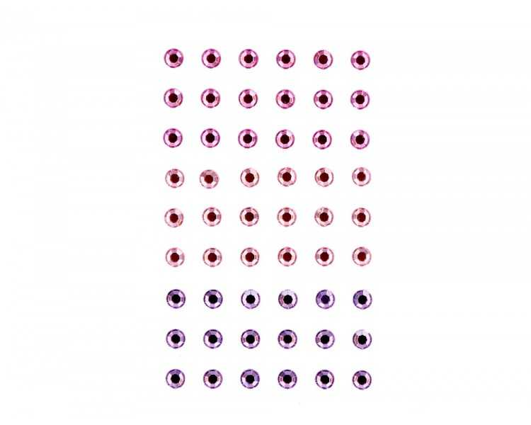 Pegatinas imaginovo gemas rosas y moradas brillantes con relieve para todas superficies 190x105 mm en