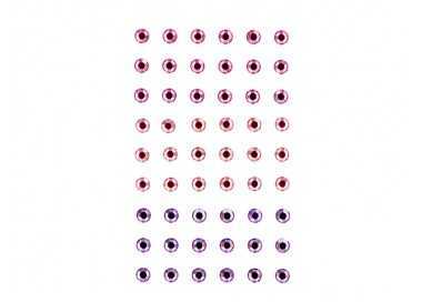 Pegatinas imaginovo gemas rosas y moradas brillantes con relieve para todas superficies 190x105 mm en