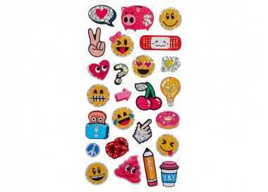 Pegatinas imaginovo diseños surtidos smiley con brillo 214x100 mm en blister