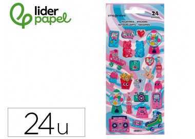 Pegatinas imaginovo diseños surtidos hobbies con brillo 214x100 mm en blister