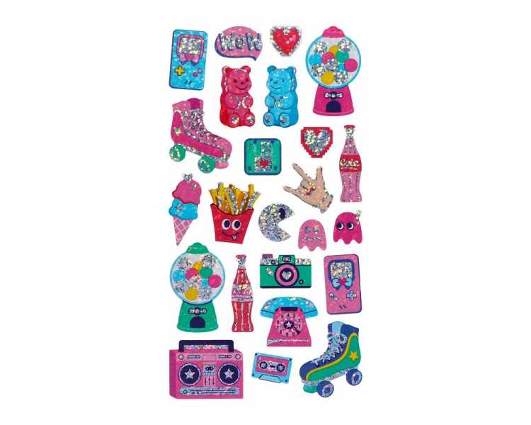 Pegatinas imaginovo diseños surtidos hobbies con brillo 214x100 mm en blister