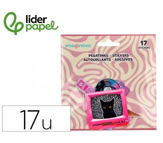 Pegatinas imaginovo retro diseños surtidos para ordenador 145x140 mm en blister