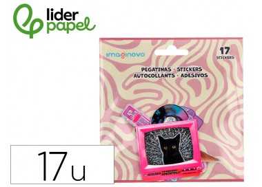 Pegatinas imaginovo retro diseños surtidos para ordenador 145x140 mm en blister
