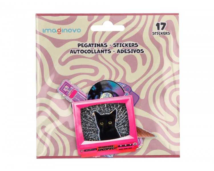 Pegatinas imaginovo retro diseños surtidos para ordenador 145x140 mm en blister