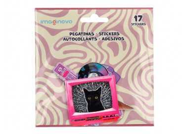 Pegatinas imaginovo retro diseños surtidos para ordenador 145x140 mm en blister