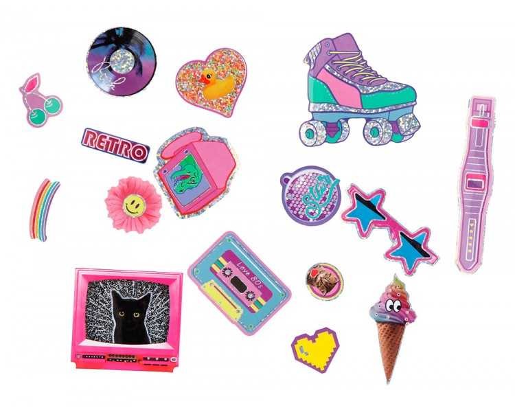 Pegatinas imaginovo retro diseños surtidos para ordenador 145x140 mm en blister