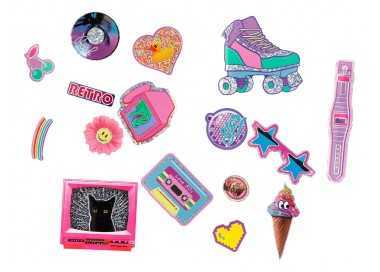 Pegatinas imaginovo retro diseños surtidos para ordenador 145x140 mm en blister