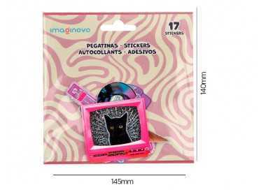 Pegatinas imaginovo retro diseños surtidos para ordenador 145x140 mm en blister
