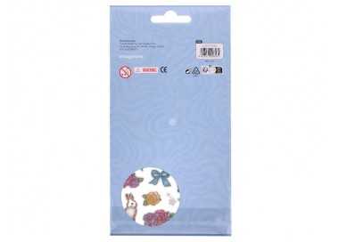 Pegatinas imaginovo flores y conejos de papel 190x104 mm en blister