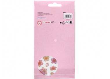 Pegatinas imaginovo flores rosas de papel 190x104 mm en blister