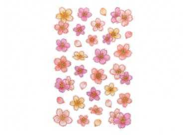 Pegatinas imaginovo flores rosas de papel 190x104 mm en blister
