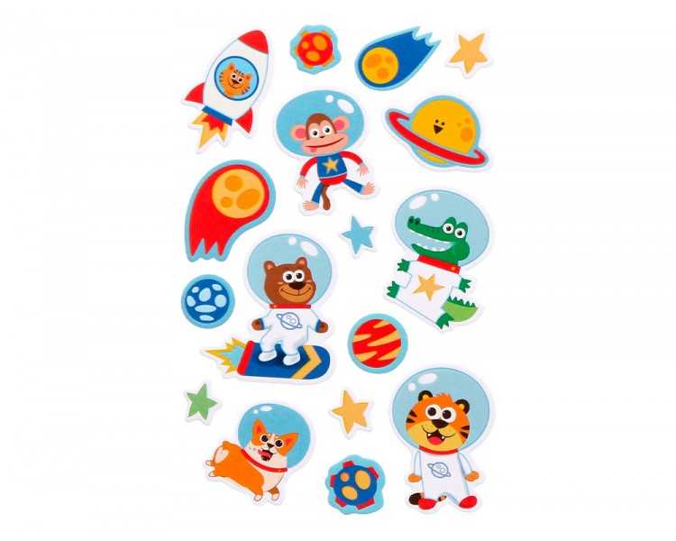 Pegatinas imaginovo luminosas astronautas luminosas 250x145 mm en blister