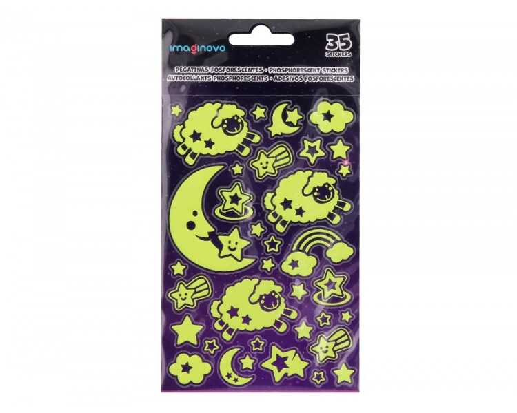 Pegatinas imaginovo luminosas luna luminosas 250x145 mm en blister