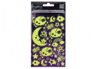 Pegatinas imaginovo luminosas luna luminosas 250x145 mm en blister