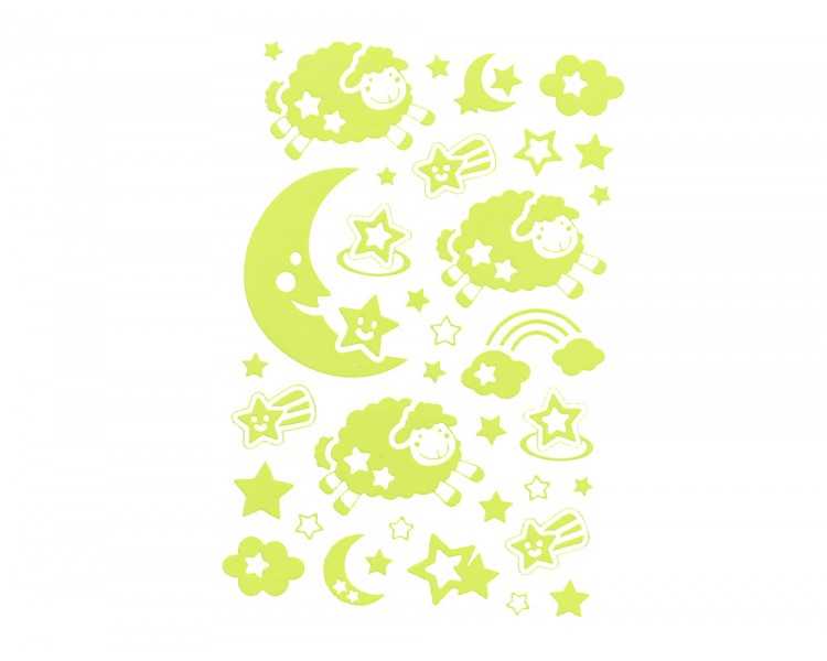 Pegatinas imaginovo luminosas luna luminosas 250x145 mm en blister