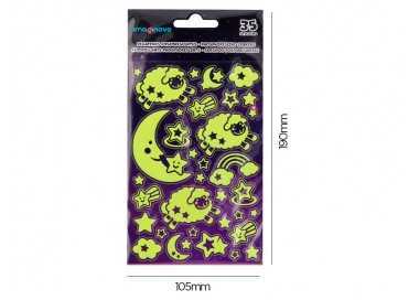 Pegatinas imaginovo luminosas luna luminosas 250x145 mm en blister
