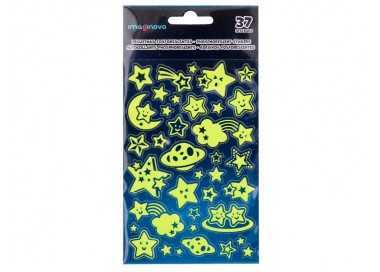 Pegatinas imaginovo luminosas estrellas con relieve 190x105 mm en blister Pegatinas imaginovo luminosas estrellas con relieve 190x105 mm en blister