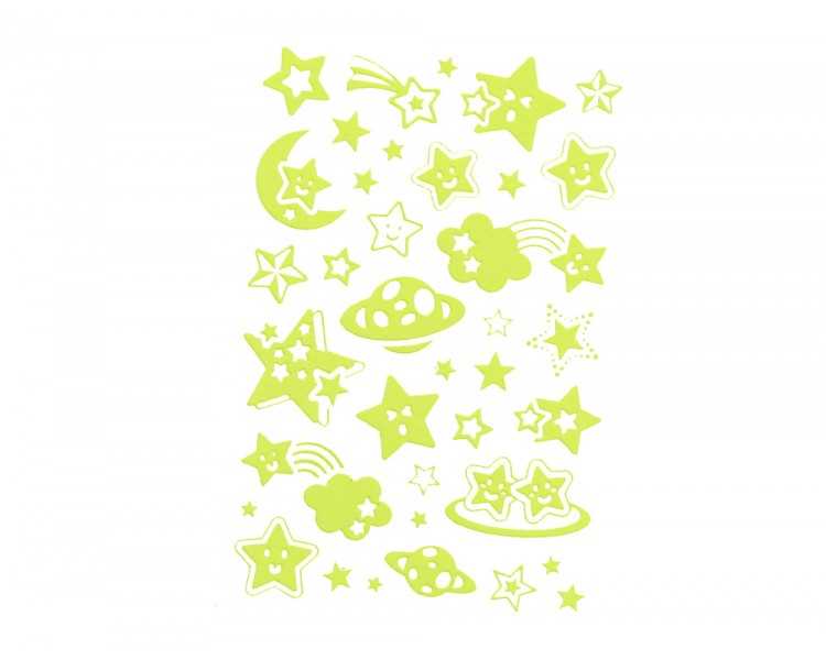 Pegatinas imaginovo luminosas estrellas con relieve 190x105 mm en blister