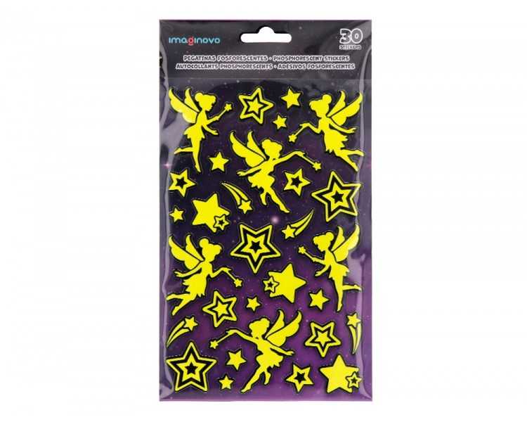 Pegatinas imaginovo luminosas hadas con relieve 190x105 mm en blister