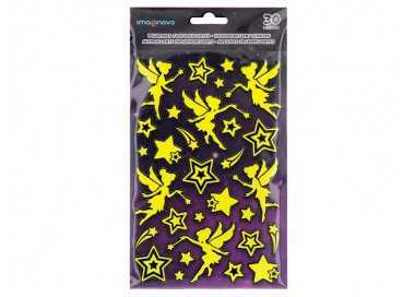 Pegatinas imaginovo luminosas hadas con relieve 190x105 mm en blister