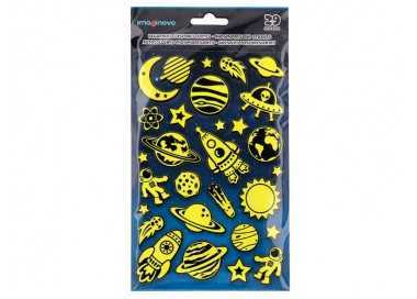 Pegatinas imaginovo luminosas planetas con relieve 190x105 mm en blister Pegatinas imaginovo luminosas planetas con relieve 190x105 mm en blister