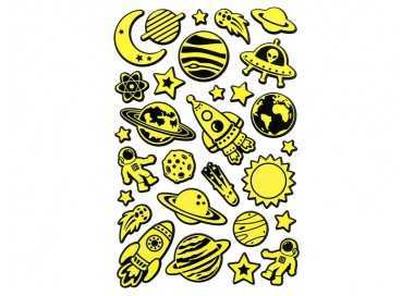 Pegatinas imaginovo luminosas planetas con relieve 190x105 mm en blister Pegatinas imaginovo luminosas planetas con relieve 190x105 mm en blister