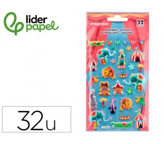Pegatinas imaginovo kids circo goma eva 190x 05 mm en blister